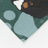 Bernese Mountain Dog Kerstmis Fleece Deken (Hoek)