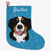 Bernese Mountain Dog Kerstmis Grote Kerstsok (Voorkant)
