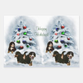Bernese Mountain Dog Kerstmis Inpakpapier Vel (Voorkant)
