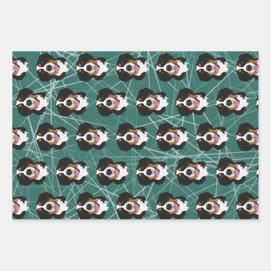 Bernese Mountain Dog Kerstmis Inpakpapier Vel (Voorkant)