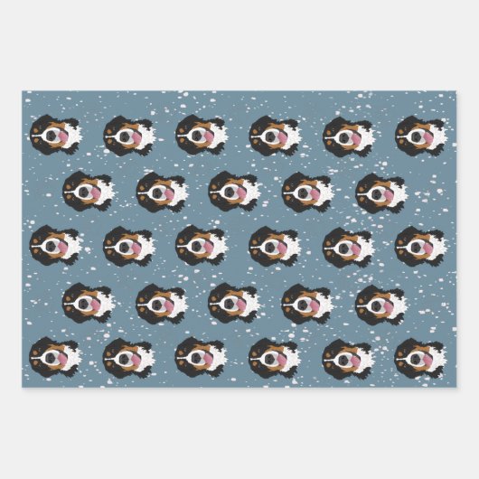 Bernese Mountain Dog Kerstmis Inpakpapier Vel (Voorkant 3)