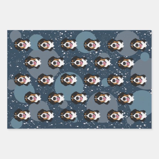 Bernese Mountain Dog Kerstmis Inpakpapier Vel (Voorkant 2)