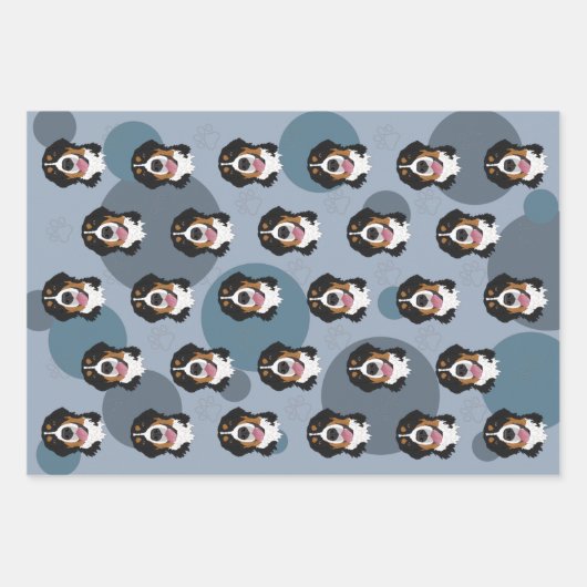 Bernese Mountain Dog Kerstmis Inpakpapier Vel (Voorkant)