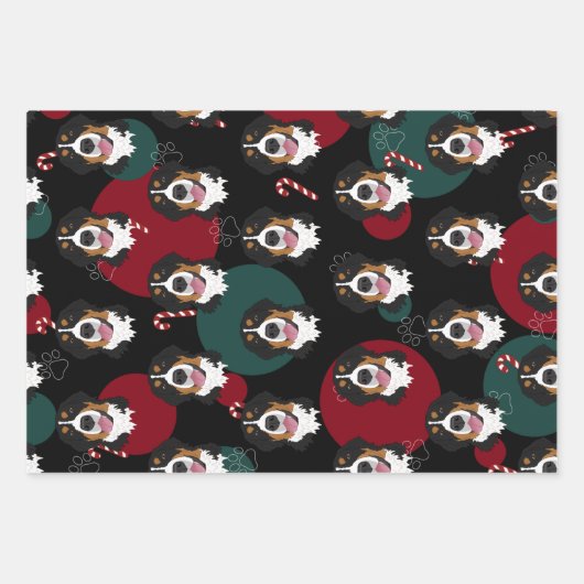 Bernese Mountain Dog Kerstmis  Inpakpapier Vel (Voorkant 2)