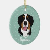 Bernese Mountain Dog Kerstmis Keramisch Ornament (Rechts)