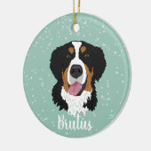Bernese Mountain Dog Kerstmis Keramisch Ornament (Links)