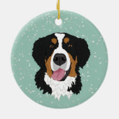 Bernese Mountain Dog Kerstmis Keramisch Ornament (Achterkant)