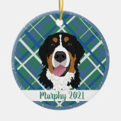 Bernese Mountain Dog Kerstmis Keramisch Ornament (Voorkant)