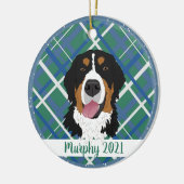 Bernese Mountain Dog Kerstmis Keramisch Ornament (Links)