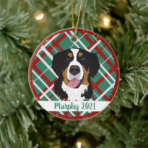 Bernese Mountain Dog Kerstmis Keramisch Ornament