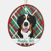 Bernese Mountain Dog Kerstmis Keramisch Ornament (Links)