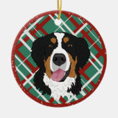 Bernese Mountain Dog Kerstmis Keramisch Ornament (Voorkant)