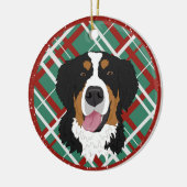 Bernese Mountain Dog Kerstmis Keramisch Ornament (Links)