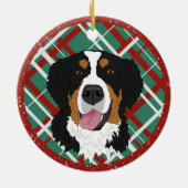 Bernese Mountain Dog Kerstmis Keramisch Ornament (Achterkant)