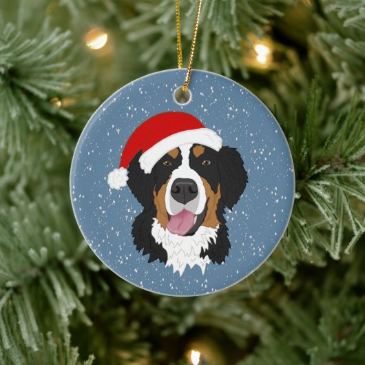 Bernese Mountain Dog Kerstmis Keramisch Ornament (Boom)