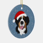 Bernese Mountain Dog Kerstmis Keramisch Ornament (Rechts)