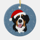 Bernese Mountain Dog Kerstmis Keramisch Ornament (Voorkant)