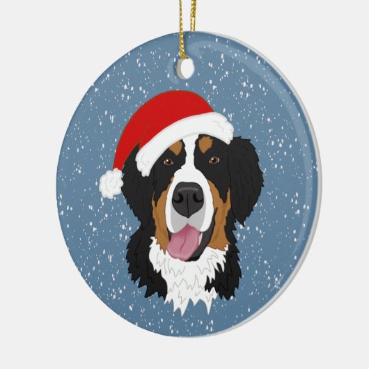 Bernese Mountain Dog Kerstmis Keramisch Ornament (Links)