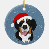 Bernese Mountain Dog Kerstmis Keramisch Ornament (Achterkant)