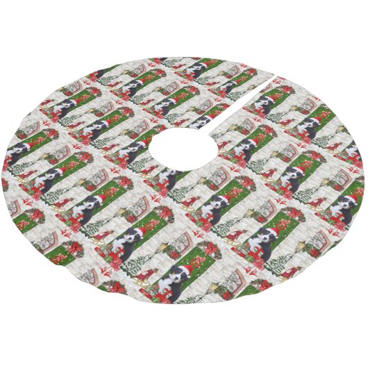 Bernese Mountain Dog Kerstmis Kerstboom Rok (Gekanteld)