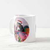 Bernese Mountain Dog Kerstmis Koffiemok (Voorkant links)