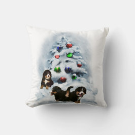 Bernese Mountain Dog Kerstmis Kussen