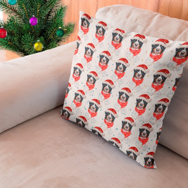 Bernese Mountain Dog Kerstmis Kussen (Creator heeft geüpload)