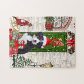 Bernese Mountain Dog Kerstmis Legpuzzel (Horizontaal)