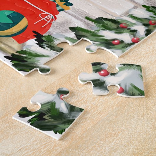 Bernese Mountain Dog Kerstmis Legpuzzel (Zijkant)