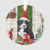 Bernese Mountain Dog Kerstmis Ornament (achterkant)