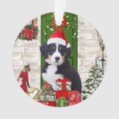 Bernese Mountain Dog Kerstmis Ornament (voorkant)