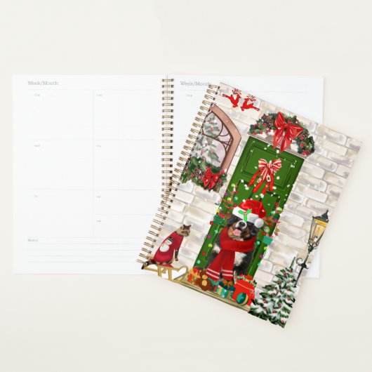Bernese Mountain Dog Kerstmis Planner (Display)