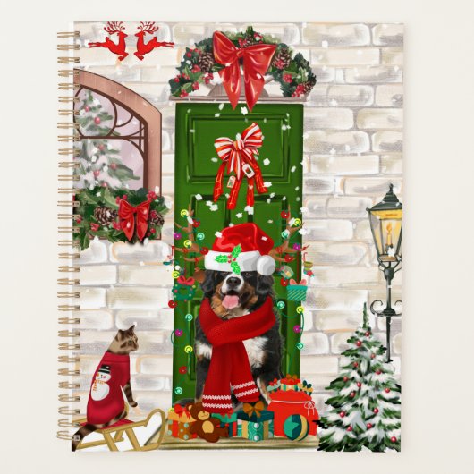 Bernese Mountain Dog Kerstmis Planner (Voorkant)
