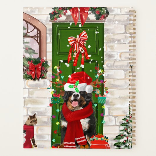 Bernese Mountain Dog Kerstmis Planner (Achterkant)