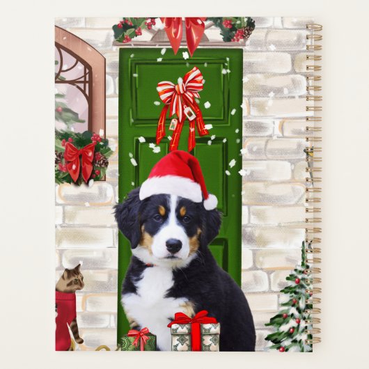 Bernese Mountain Dog Kerstmis Planner (Achterkant)