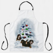 Bernese Mountain Dog Kerstmis Schort (Voorkant)