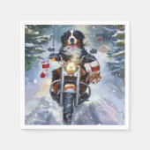 Bernese Mountain Dog Kerstmis Servet (Voorkant)