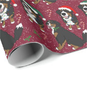 Bernese Mountain Dog-kerstpapier Cadeaupapier (Rol Hoek)