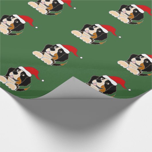 Bernese Mountain Dog-kerstpapier Cadeaupapier (Hoek)