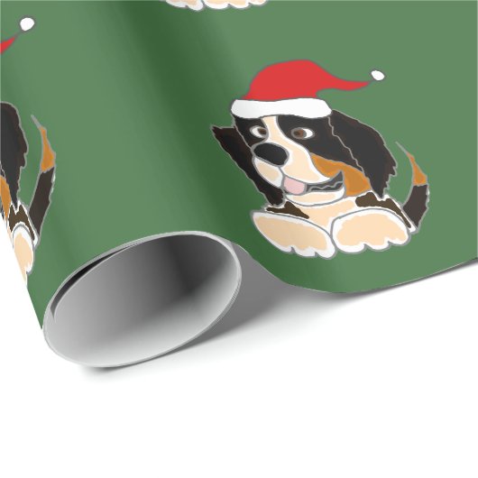 Bernese Mountain Dog-kerstpapier Cadeaupapier (Rol Hoek)
