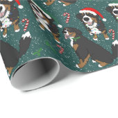Bernese Mountain Dog-kerstpapier Cadeaupapier (Rol Hoek)