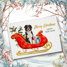 Bernese Mountain Dog-kerstslaapkaart