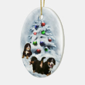 Bernese Mountain Dog-kerstversiering Keramisch Ornament (Links)