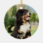 Bernese Mountain Dog-kerstversiering Keramisch Ornament (Voorkant)