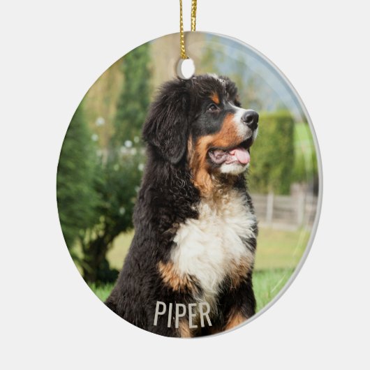 Bernese Mountain Dog-kerstversiering Keramisch Ornament (Links)