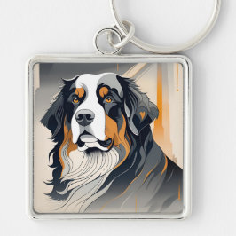 Bernese Mountain Dog Key Chain Sleutelhanger