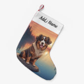 Bernese Mountain Dog Kleine Kerstsok (Voorkant (Hangend))