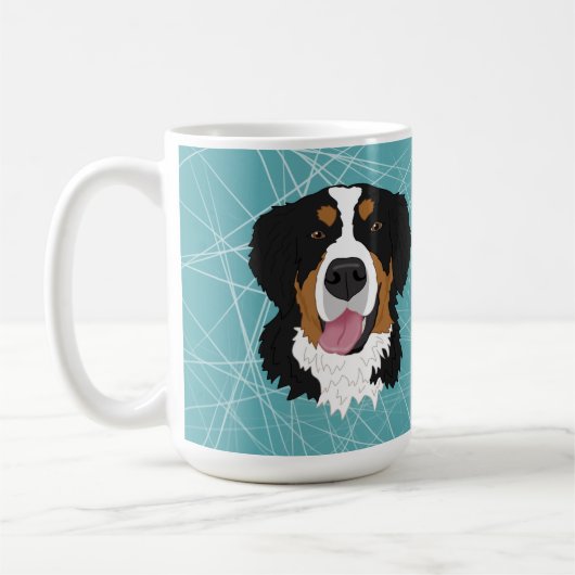 Bernese Mountain Dog Koffiemok (Links)