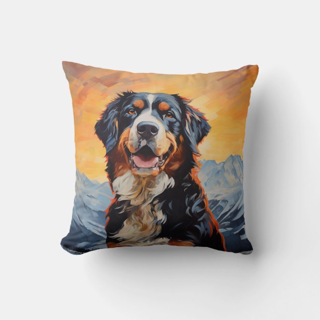 Bernese Mountain Dog Kussen (Voorkant)