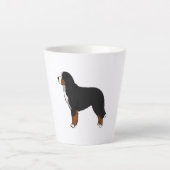 Bernese Mountain Dog Latte Mok (Voorkant)